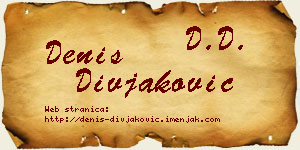 Denis Divjaković vizit kartica